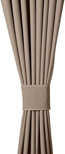Amazon Basics Room Darkening Blackout Window Curtains with Grommets - 52" x 84", Taupe, 2 Panels
