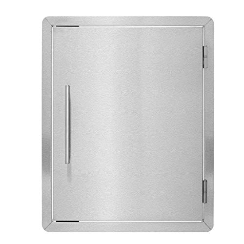 Adir Outdoor Kitchen Grill Access Doors - 17⅞" Stainless Steel Single Bbq Door With Magnetic Lock And Towel Holder, Rust Resistant For Long Life Expectancy #TOP27