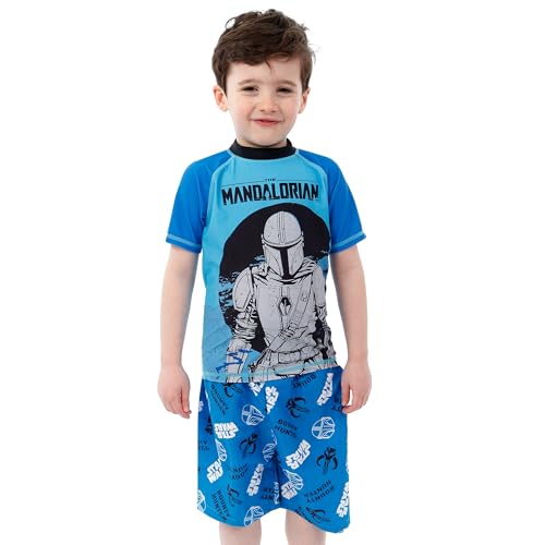 Star Wars Badeset | Mandalorian Badeset | Badeanzug Jungen | Blau 146
