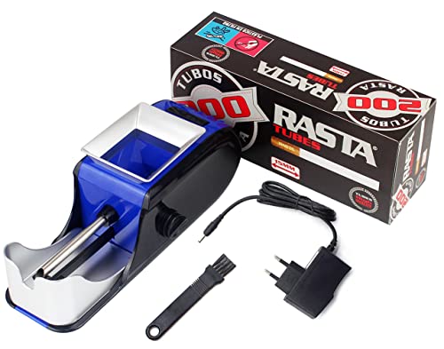 Máquina Eléctrica para Liar Cigarrillos, Inyector Electrónico de Tabaco, Fácil de hacer, Herramienta para Preparar y Laminar Habanos Tubos Incluidos (GRANDE)