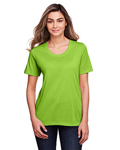 Core 365 Ladies' Fusion ChromaSoft™ Performance T-Shirt M ACID GREEN
