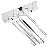 VEVOR Snow Roof Rake, 26 in Aluminum Blade, 7.5-20 ft Adjustable Roof Snow Scraper with Wheels, Anti-Slip Handle Snows Removal Tool, Lightweight House Rooftop Rake for Leaves Debris Removal