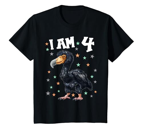 Kids 4 Years old 4 birthday Dodos Boy Girl Dodo T-Shirt