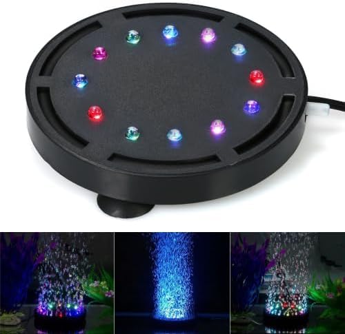 ANIMAUX (Q9) 4-INCH AIR Bubble AIRSTONE with 9-LED Multicolor Light for Aquarium Fish Tank | Color-Changing 2-in-1 Submersible Decorative Aquarium AIR Bubble LAMP | Waterproof LED Fish Bubbler Light (B0DDTRC9P5) Amazon Price History, Amazon Price Tracker