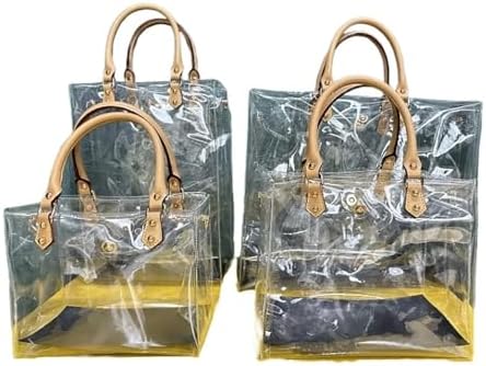 Handmade PVC Leather Shoulder Strap Set for Women Clear Tote Bag Accessories image 4