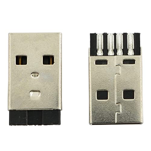 TAODAN 10pcs Conectores USB 2.0 Macho para Soldar miniatura 2