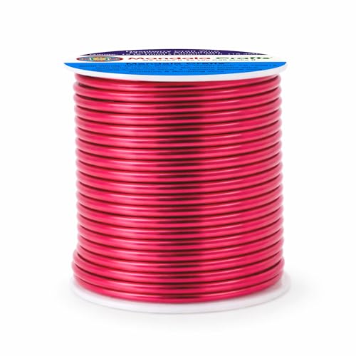 Image of Mandala Crafts 12 Gauge Raspberry Anodized Aluminum Craft Wire, 60 FT | Colored, Flexible, Bendable, for Bonsai, Armature, Sculpting, Wire Wrapping, Jewelry Making, Weather & Tarnish Resistant