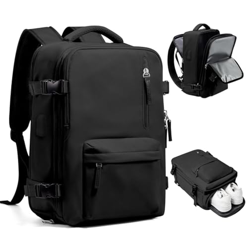 Image of PALAY Laptop Backpack 20L-35L Flight-approved Luggage Shoulder Backpack Dual Handle Design Anti-scratch Travel Backpack Stylish Backpack Women Business Backpack, Pink