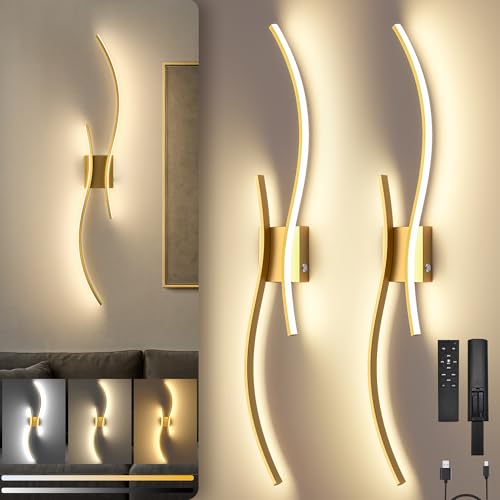 SyncGlow Battery Operated Wall Sconces Set of Two, 10000mAh Rechargeable