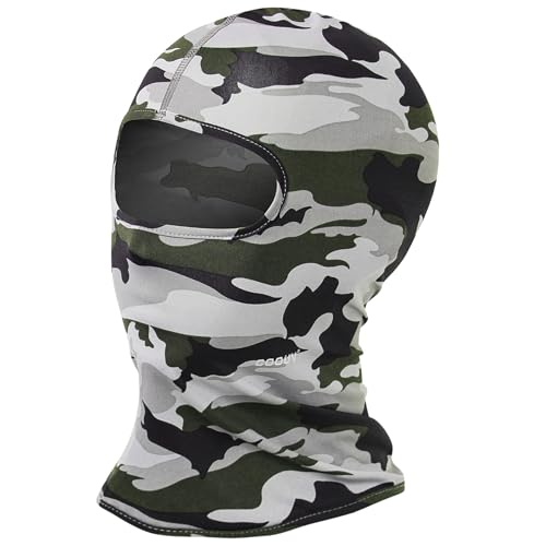 Ultrathin Soft Coolness Fabric Ice Silk Compression Balaclava Face Mask of Motorcycle APRANSA UPF50+ Sun Protection One Size Camouflage