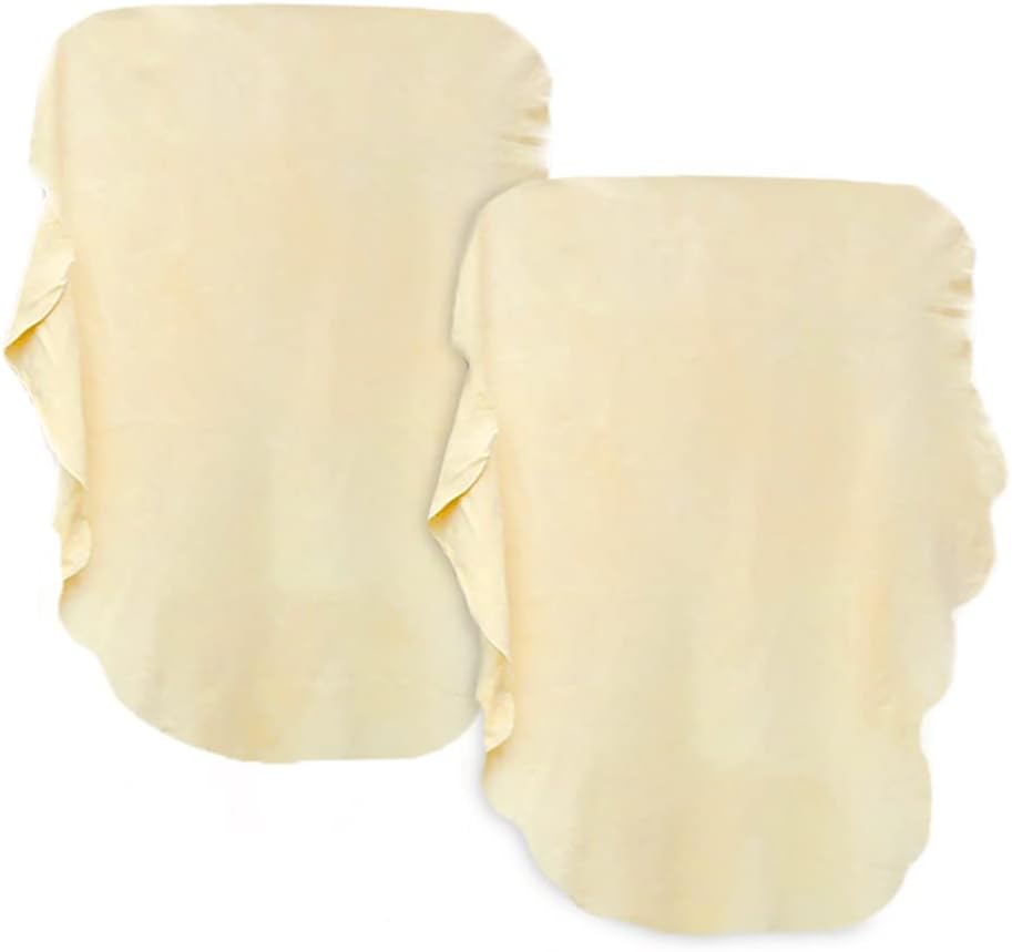 ILLUVA Chamois Leather for Car - 2 Packs Car Shammy Leather Cloth 60 x 40 cm Super Absorbent for Washing & Drying Window, Glass, Mirrors