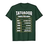 Tatuador - Tarifa por Hora de Tatuador Diseño Gracioso Camiseta, Hombre, Verde Bosque, M