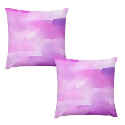 HDESDIS Modern Color White Throw Pillow Covers, Set of 2