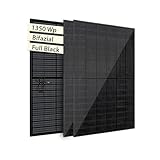 VALE Solarmodul-Set Bifazial 1350 Wp Full Black - Glas-Glas-Module - Solarpanel für...