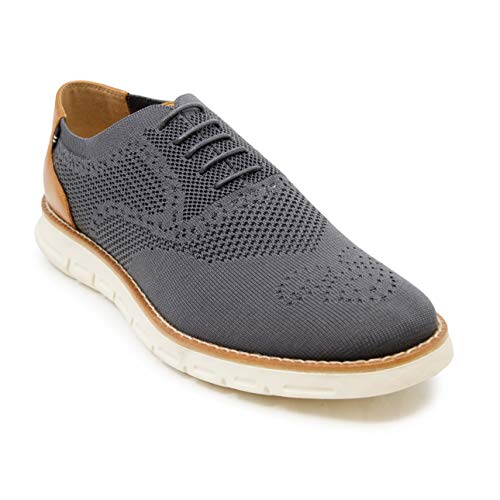 Nautica Men's Knit Oxford Shoe Fashion SneakerWrenwood KnitGrey Knit