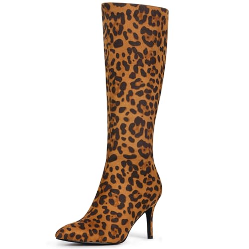 Perphy Classic Pointed Toe Stiletto Heel Knee High Boots for Women