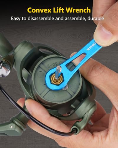 THKFISH Wartungsset für Angelrollen,Rollenreinigungsset,Kompaktes Angelreparaturset,Angelrollen-Pflegeset,Demontagewerkzeug für Angelrollen,Basis-Set und 33-in-1-Schraubendreher (Manuell Blau)