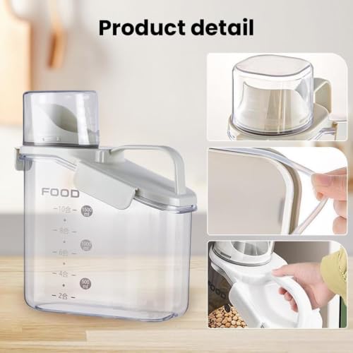 Recipiente para cereales secos y caja de conservación de alimentos 7
