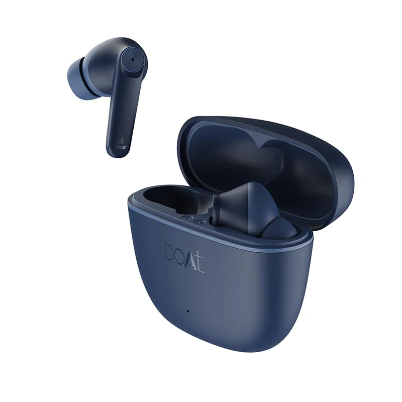 Image of (Refurbished) boAt Airdopes Atom 83 in Ear Earbuds(Bold Blue)