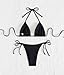 Tainehs Women's Sexy Halter Thong Bikini Tie Two Sides Bottom Triangle Bikini...