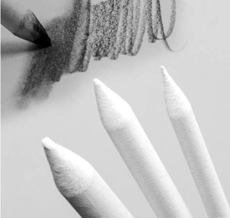 Blending Stumps And Tortillions Set With 2 Pieces Sandpaper Pencil Sharpener, 1 Eraser Sketch,For Student Sketch Drawing Kit (6 Pcs +4) #TOP4