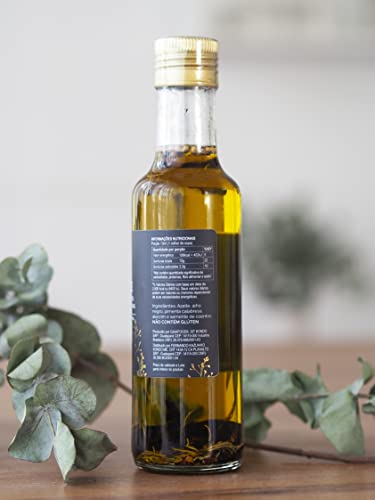 Azeite de Oliva Aromatizado com Alho Negro Artesanal 250g - Alho Negro do Sítio