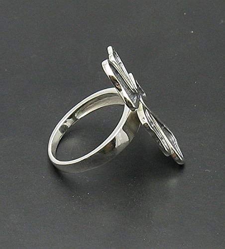 Bague argent massif 925 fleur R000720 Empress anti-allergie pour peaux sensibles - 3