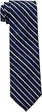 Tommy Hilfiger Men's Navy Ties, Striped Navy, One Size