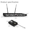 W IN-MIX UHF 4 Channel Wireless Microphone System with Cordless Handheld Lavalier Headset Mics, Adjustable Frequency, Long Range 260ft, Ideal for Church,Karaoke,Weddings, Events #5