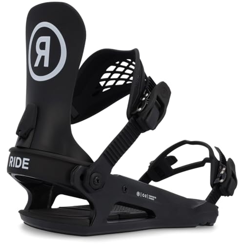 Ride C-2 Men's Snowboard Bindings, Black, L