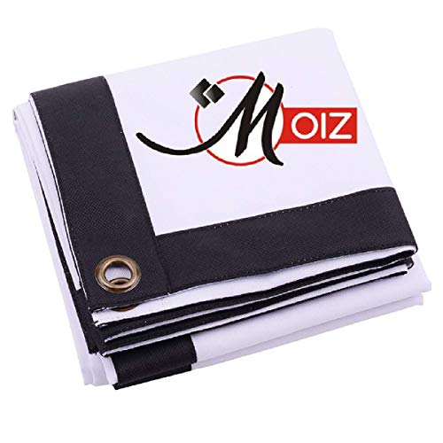 Image of MOIZ Projector Screen Upgraded inch 4:3 HD Portable Eyelet Screen Premium Indoor Outdoor Movie Screen Anti-Crease Projection #10 (6 ft. (W) x 4 ft. (H) - 84 inch Inch)