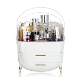 SIOOUI Caja organizadora de maquillaje, adecuada para encimera de baño y tocador
