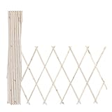 The Secret Home - Celosía Extensible de Madera - 180x30 cm - Color Decapado - Enredadera Horizontal o Vertical - Decoración para Interiores o Exteriores - Ideal para Jardín, Terraza o Balcón