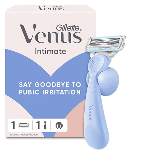 Gillette Venus Pubic Hair Razor for Women with Aloe Precision Trimmer for Sensitive Skin 1 Handle and 1 Blade Refill Public Hair & Skin