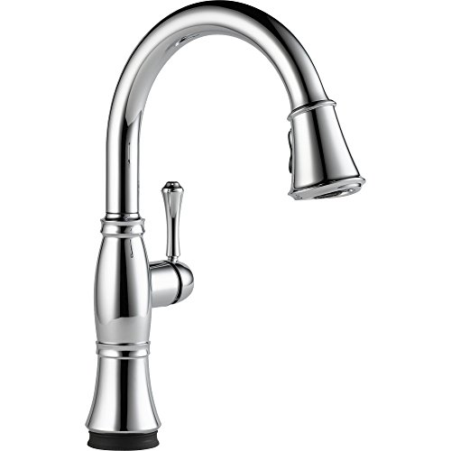 Delta Faucet Cassidy Single-Handle Touch Kitchen Sink Faucet with Pull Down Sprayer, Touch2O and ShieldSpray Technology, Magnetic Docking Spray Head, Chrome 9197T-DST
