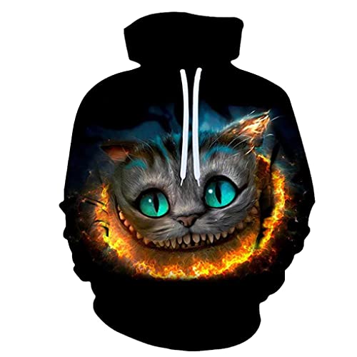 Sudadera 3D con Estampado De Personalidad De Gato Sudaderas con Capucha Finas De Otoño De Dibujos Animados para Hombre Jersey con Capucha De Hip Hop Picture Color XXL Cover
