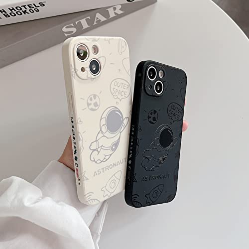 Yonds Queen for iPhone Xs Max Cute Case, Cool Cartoon Astronaut Rocket Moon Space Design Stylish Soft TPU Bumper Shockproof Anti-Slip Protector Fashion Case (iPhone Xs Max, Fly Black) by Yonds Queen - Used condition - Image 4