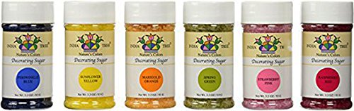 India Tree All Natural Nature's Colors Decorating Sugars Variety Set - 6 Pack