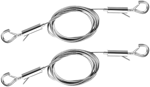 2PCS Adjustable Picture Hanging Wire Kit,Heavy Duty Mirror, Art Frame Hanging Solution,3.3FT Stainless Steel Rope for Hanging Mirrors,Picture,Artwork,Lamps,Basket,Signs,Supports Up to 66lbs