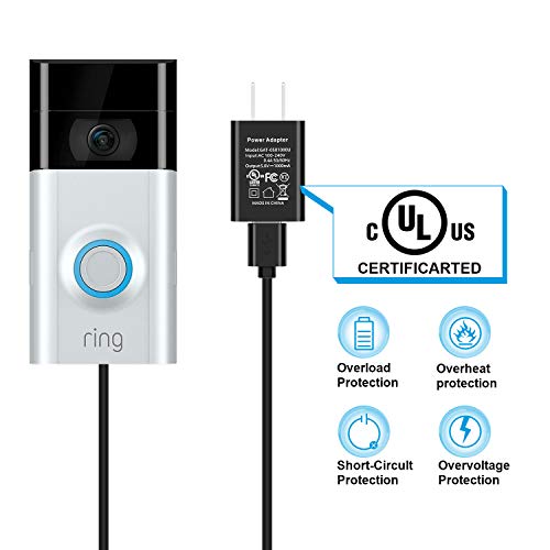 OLAIKE 26 ft/8 m Charge Cable with DC Power Adapter for All-new Ring Video Doorbell 4(2021 release) & Ring Doorbell 2 & Ring Video doorbell 3/3Plus,Waterproof Charging,No Need to Change the Batteries