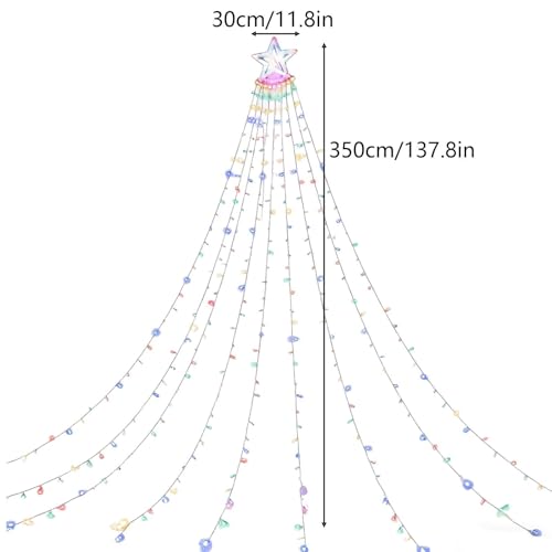 Décoration cascade de Noël premium lueur festive LED étanches et économes