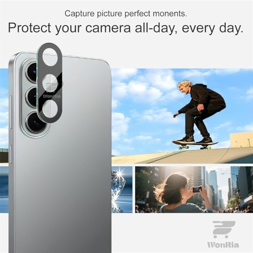 Image of WonRia Pack 1- Back Camera Glass Protector Compatible with Samsung Galaxy S26 5G Camera Lens Protector Guard [3D Premium] - Black