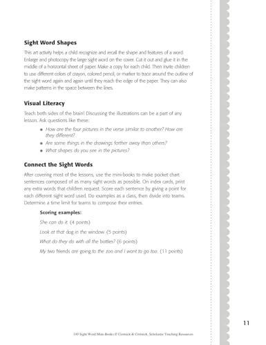 100 Sight Word Mini-Books: Instant Fill-In Mini-Books That Teach 100 Essential Sight Words