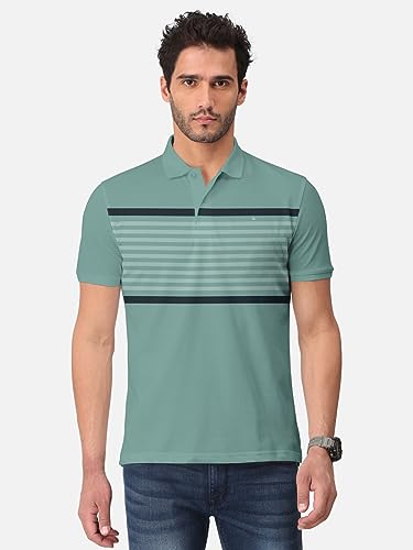 Image of BULLMER Trendy Striped Half Sleeve Polo T-shirt for Mens