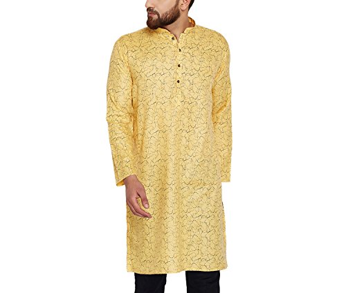 Kurta Pathani Sojanya de mezcla de algodón con pantalones Salwar para hombre
