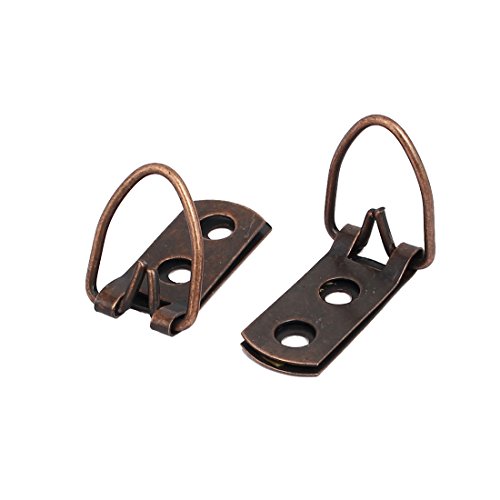Image of uxcell Picture Frame Hanging 52mm x 13mm 2 Hole Triangle D-Ring Strap Hangers 10PCS