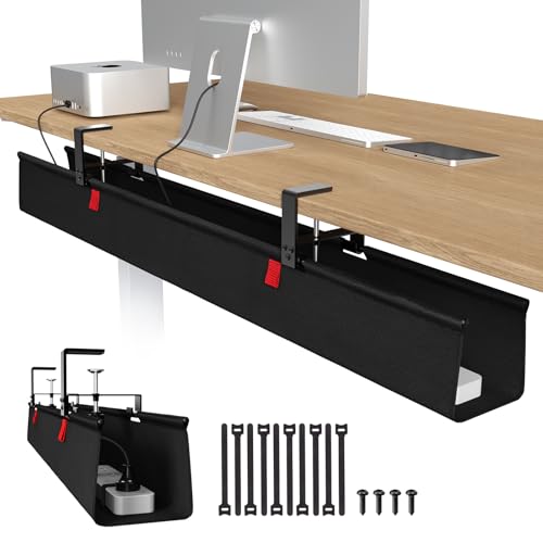 Univivi No Drill Under Desk Cable Management Tray, 48