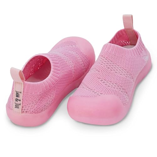 Image of JAN & JUL Slip-on Knit Shoes, Machine Washable and Lightweight Sneakers for Toddler Boys and Girls