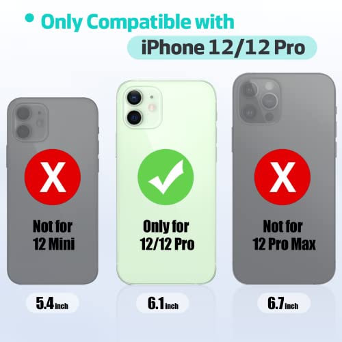 Gbvhdr Battery Case For Iphone 12/12 Pro, Real 7000Mah Rechargeable Ultra-Slim Charging Case With 1X Screen Protector & 1X Cable For Iphone 12/12 Pro Extended Battery Pack(6.1 Inch) Red #TOP1