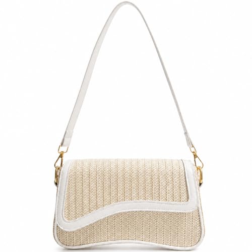 Image of Amszke Shoulder Bag for Women Y2K Crossbody Purse PU Leather Underarm Handbag 2 Adjustable Strap for Daily Commute Travel